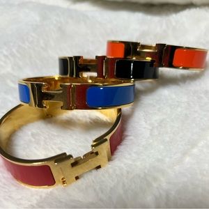 H Enamel Bracelets